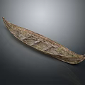 Vintage Handcrafted Wooden Canoe Classic Water Transportation Vehicle With Natural Design