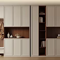 Modern Shoe Cabinet Combination Shoe Cabinet Shoe Changing Stool 3d model