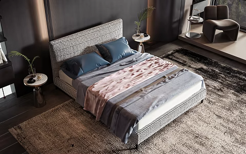 Style Commodity Bed 3d model