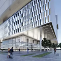 Style Interspersed with 7-storey Community Center 3d model