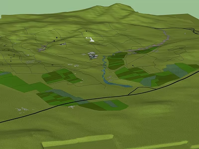 Modern Mountain A Resort Mountain Terrain 3d model