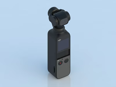 Handheld Gimbal Camera For Mobile Digital Photography With Stabilizer And LCD Screen 3d model