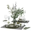 Modern Tableware Combination 3d model
