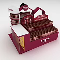 COSTA Coffee Meichen Supermarket Display Rack Stacking Design Coca-Cola Cafe Family Stacking Design 3d model