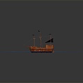 Modern ship pirate ship flying pirate ship flying ship flying ship 3d model