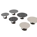 Round Wooden Dining Table With Modern Minimalist Design And Unique Curved Legs