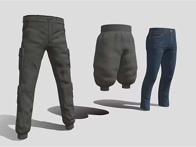 Modern pants cartoon pants 3d model