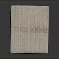 White Mattress With Crocodile Skin Texture And Stitched Decorative Middle Band Design