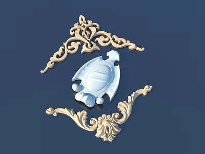 Jane European carved lines 3d model