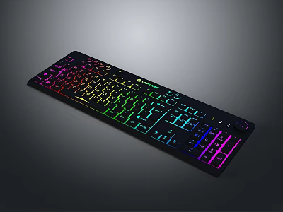 RGB Backlit Gaming Keyboard With Colorful LED Lighting And Modern Design 3d model