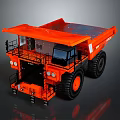 Orange Heavy Duty Mining Truck With Large Tires And Cabin