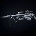 Tactical Sniper Rifle with High Power Scope Adjustable Bipod Modern Military Design