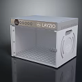 LAYZIO White Storage Cabinet With Door Grid Shelf And Top Control Buttons