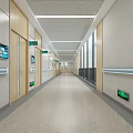 Modern Hospital Outpatient Clinic With Nurse Station And Waiting Area