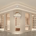 Elegant Modern Clothing Store Interior Design With Glass Windows Display Racks And Soft Lighting