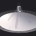 Large Industrial Radio Telescope Dish Antenna with Metal Framework Structure for Satellite Communication