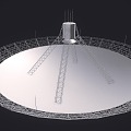 modern radar signal tower satellite radio telescope 3d model