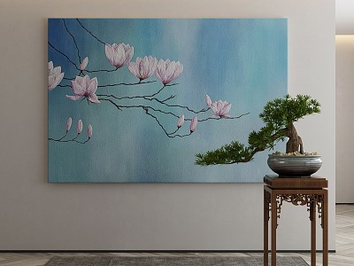 New Chinese Plant Painting Decorative Painting model