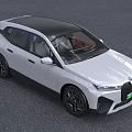 White BMW Electric Car With Modern Front Grille And Sleek Body Design