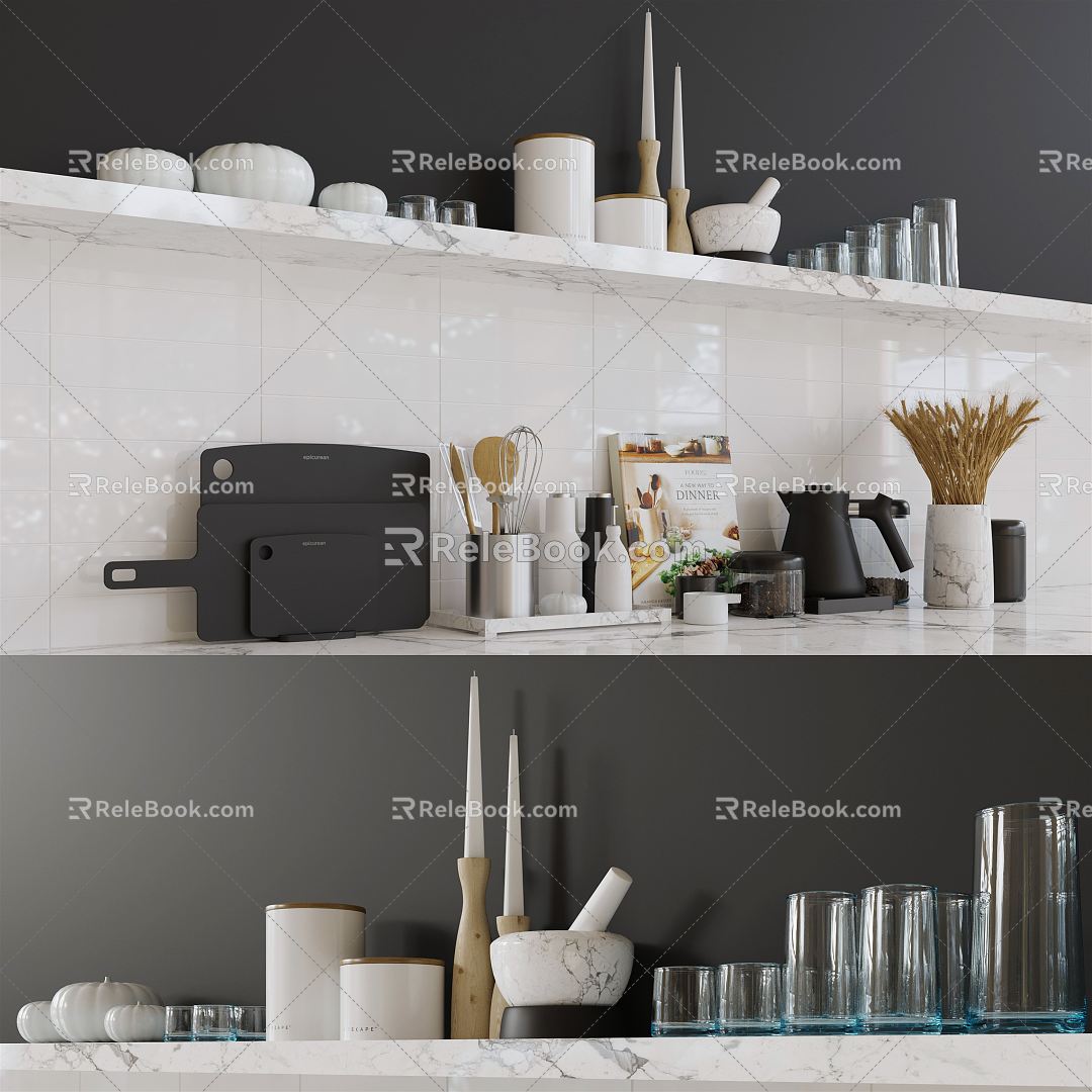 Modern Kitchen Supplies Kitchen Kitchenware Ornaments 3d model