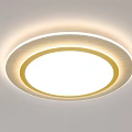 Modern Circular Ceiling Light With Double Ring Design And Soft Illumination 3d model