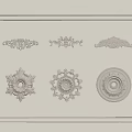 Intricate Decorative Carvings Featuring Floral Patterns Circular Designs And Ornamental Motifs For Interior Wall Decor