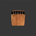 Classic Wooden Single Chair With Slat Back Design And Smooth Wooden Seat