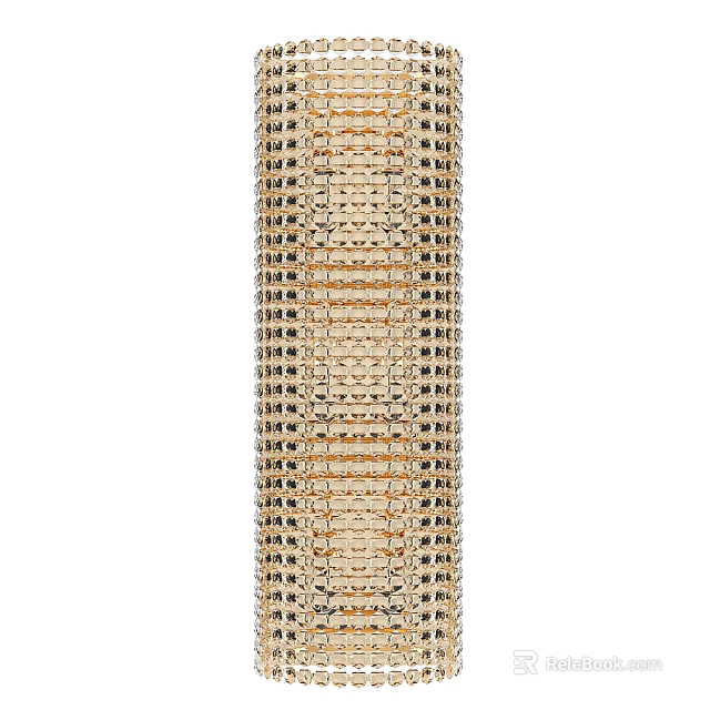 Elegant Modern Crystal Chandelier With Gold And Black Grid Design And Geometric Structure 3d model 