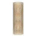 Elegant Modern Crystal Chandelier With Gold And Black Grid Design And Geometric Structure