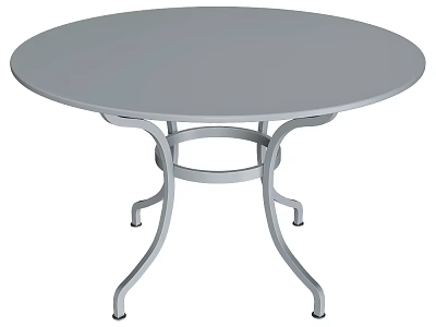 Round Dining Table With Curved Metal Legs And Modern Minimalist Design 3d model