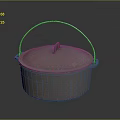Sturdy Metal Cooking Pot With Lid And Handle For Household Hardware Tools