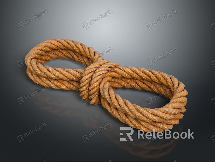 Rope pile rope hemp rope group rope life supplies construction supplies life-saving supplies model