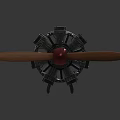 modern engine star engine aircraft engine 3d model