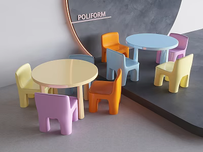 Dopamine Children's Tables and Chairs 3d model