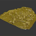 Natural Crushed Stones Pile With Irregular Shapes Against Dark Background