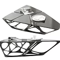 Modern Coffee Table With Unique Geometric Frame And Hollow Out Structure Design 3d model