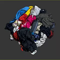 Clothing Realistic Model Cartoon Model 3d model