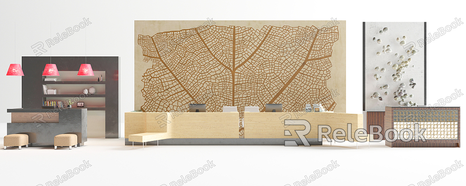 Modern reception desk model