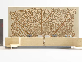 Modern reception desk 3d model