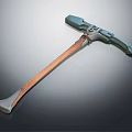 Durable Hardware Tool Axe with Sturdy Metal Head and Wooden Handle Design