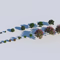 Different Shrub Species Including Oleander and Myrtle for Garden Landscaping