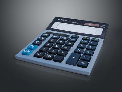 Sharp Electronic Calculator With Numeric Keypad Function Buttons And Display Screen For Calculations 3d model