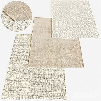 modern square carpet 3d model