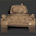Golden Metallic Tank Model With Turret Tracks And Dark Background Reflection 3d model