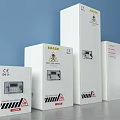 White Industrial Electrical Control Boxes with CE Certification Warning Labels and Digital Displays