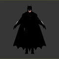 Batman Game Movie Character In Black Suit With Bat Cape Helmet And Armor