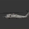 Utility Helicopter With Rotors Cockpit And Shiny Surface On Dark Background