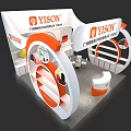 YISON Exhibition Booth Modern Design with Brand Logo and Display Elements