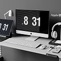 computer apple desktop computer tablet headset 3d model