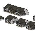 Various Single Family House Exterior Designs With Different Roof Styles And Window Details